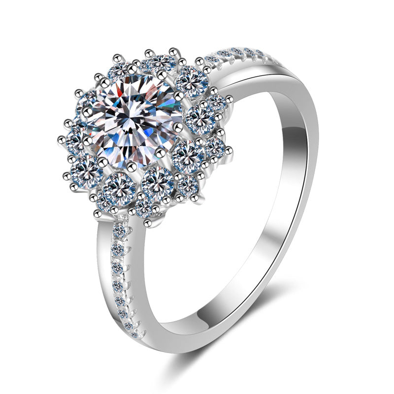 Fashionable S925 sterling silver moissanite ring #MR00039
