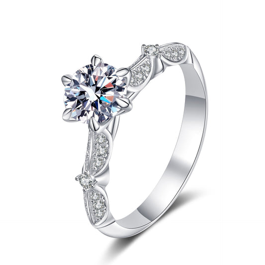 Fashionable S925 sterling silver moissanite ring #MR00047